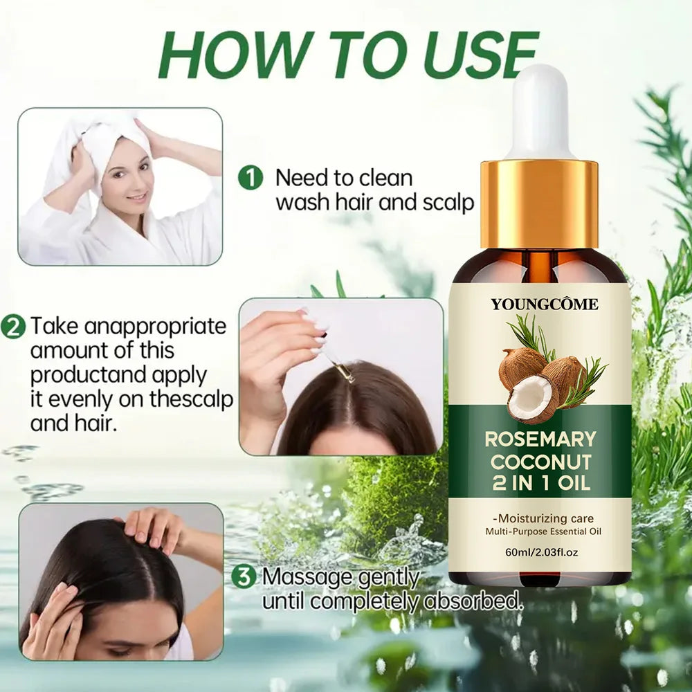 Organic Rosemary & Coconut Hair Growth & Scalp Nourishment Oil