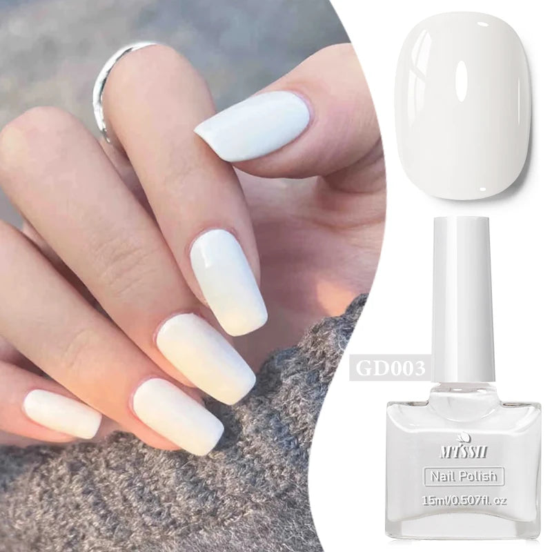 Mtssii 2-Piece Black & White Peel-Off Water-Based Nail Polish Se