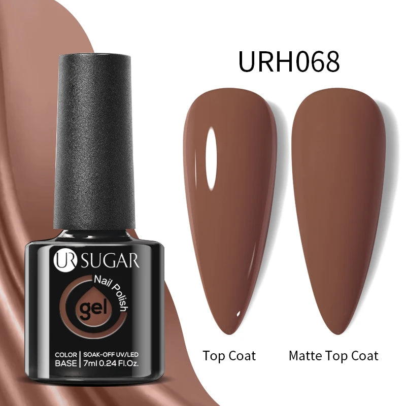 UR SUGAR 7ml Black Red Wine Glitter Gel Nail Polish Shinning Sequin Semi-permanent Varnish UV LED Gel Nail Art Manicure