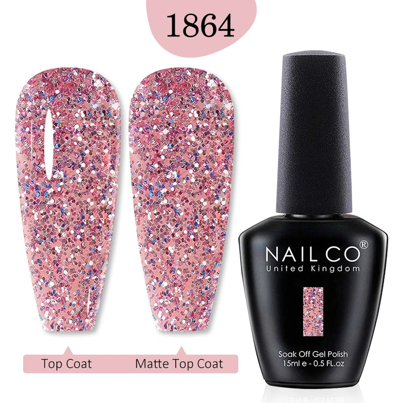 NAILCO 15ml Gel Nail Polish Semi-permanent Hybrid Varnish Black Red Color Gel Polish Nail Art UV Nail Supplies For Professionals