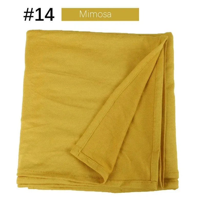 58 Color Muslim Woman Model Hijabs Sweat Long Scarf Malay Mercerized Cotton Turban Warm Shawl Women Turban for Ladies 170*60cm