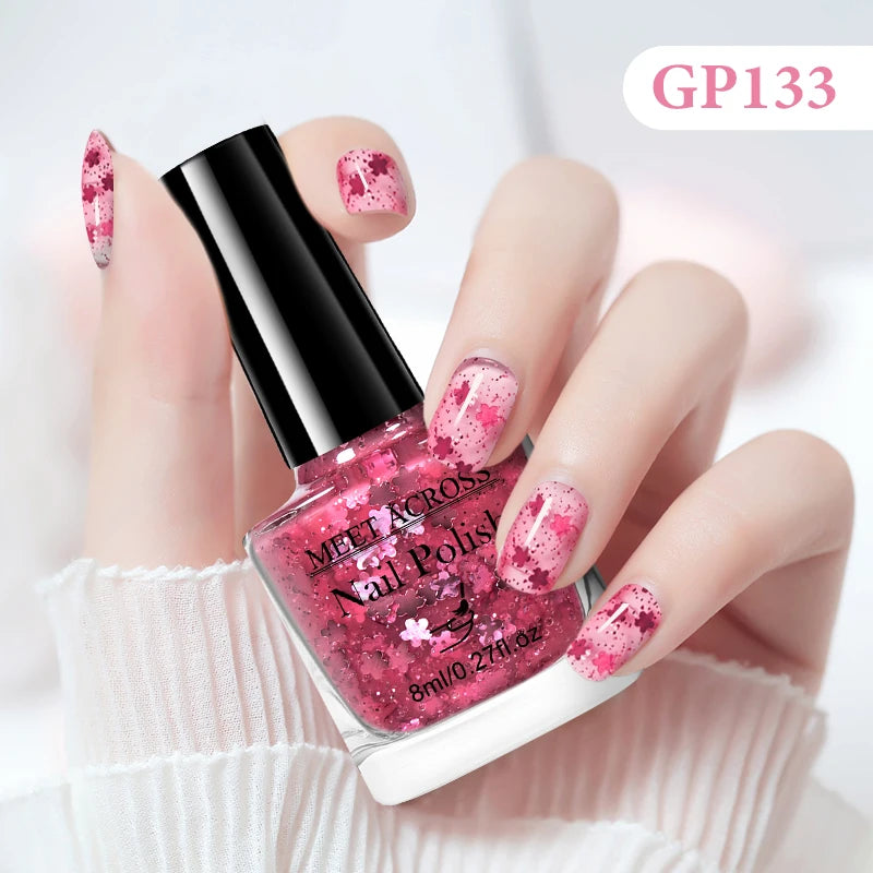 MEET ACROSS 8ml Peel-Off Water-Based Nail Polish