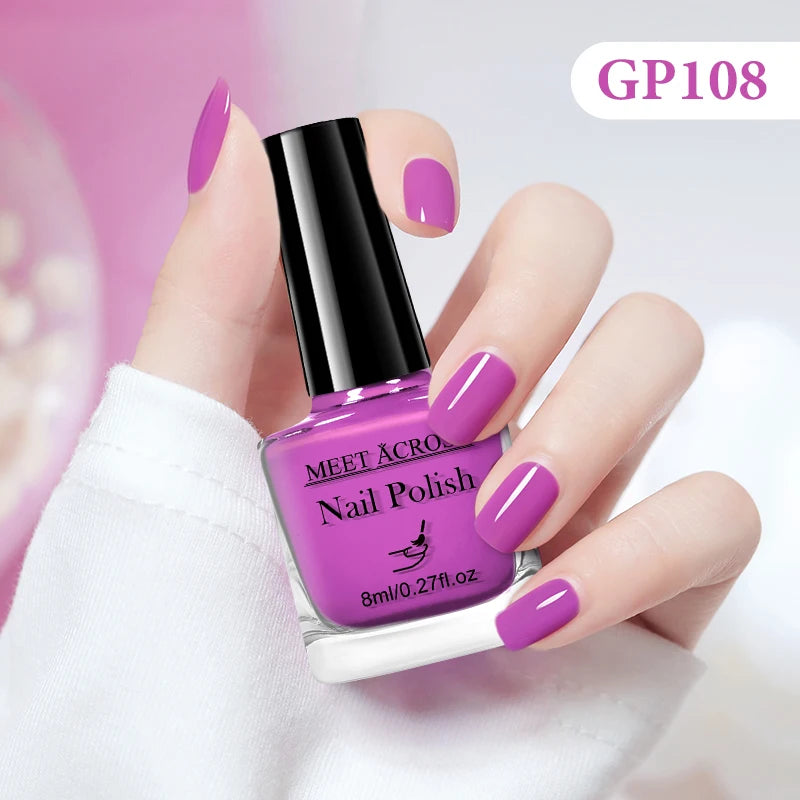 MEET ACROSS 8ml Peel-Off Water-Based Nail Polish