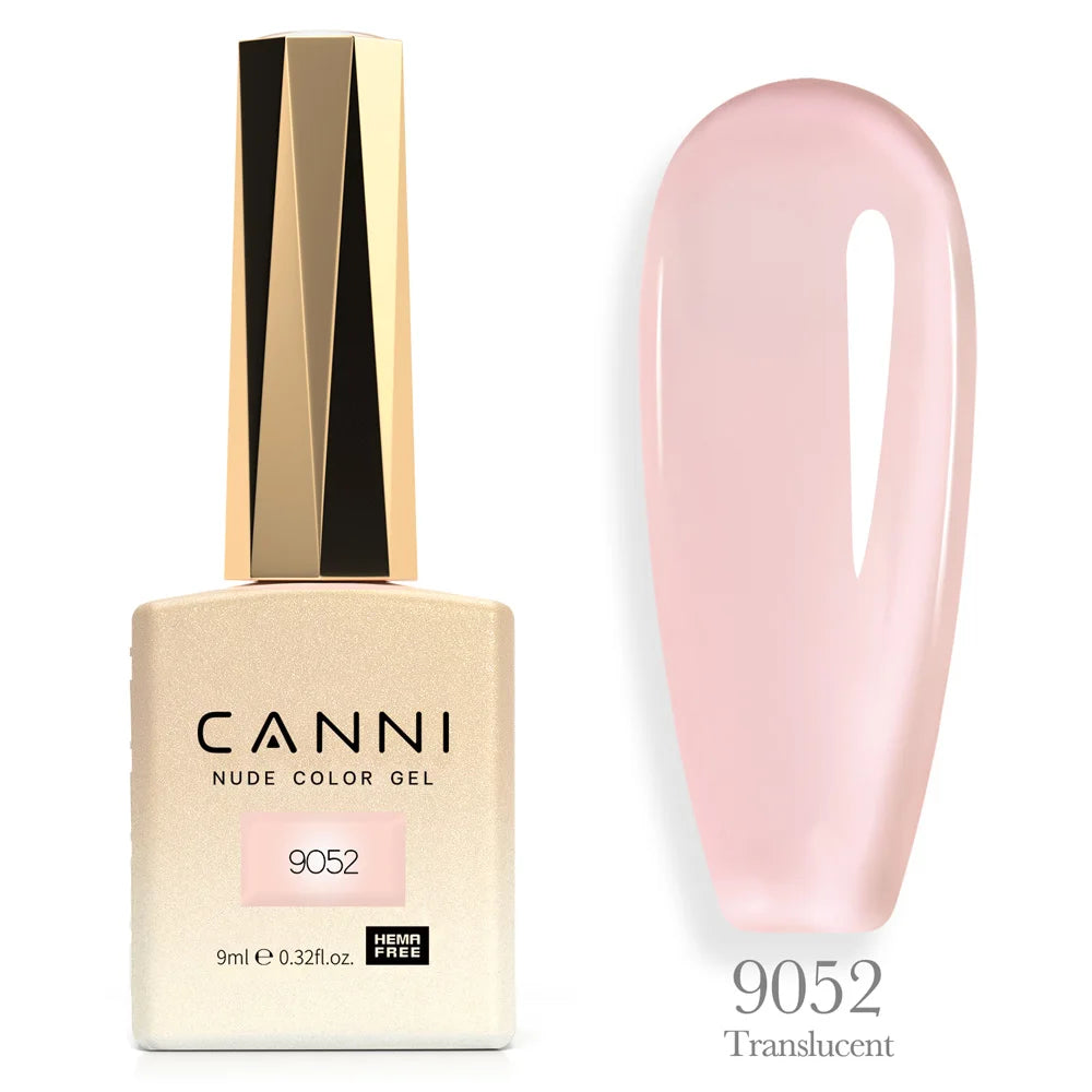Canni Nail Gel Polish Jelly Nude Color HEMA FREE 9ml Transparent Semi Permanent Natural Nude Collection French Nail Gel Lacquer