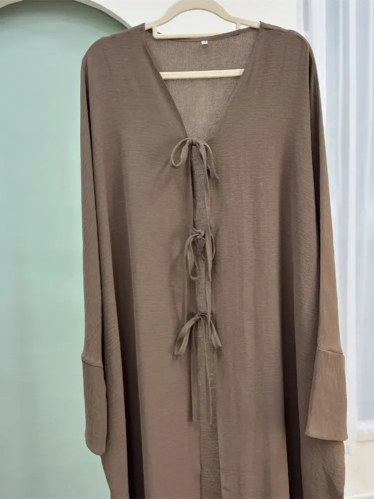 Eid Plain Kimono Abaya Dubai Turkey Islam Muslim Modest Dress Caftan Prayer Clothes Abayas For Women Kaftan Robe Femme Musulmane