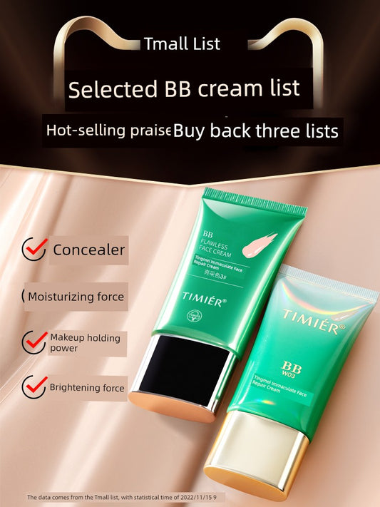 TIMIER Smear-Proof Makeup Long-Lasting Moisturizing Liquid Foundation BB Cream