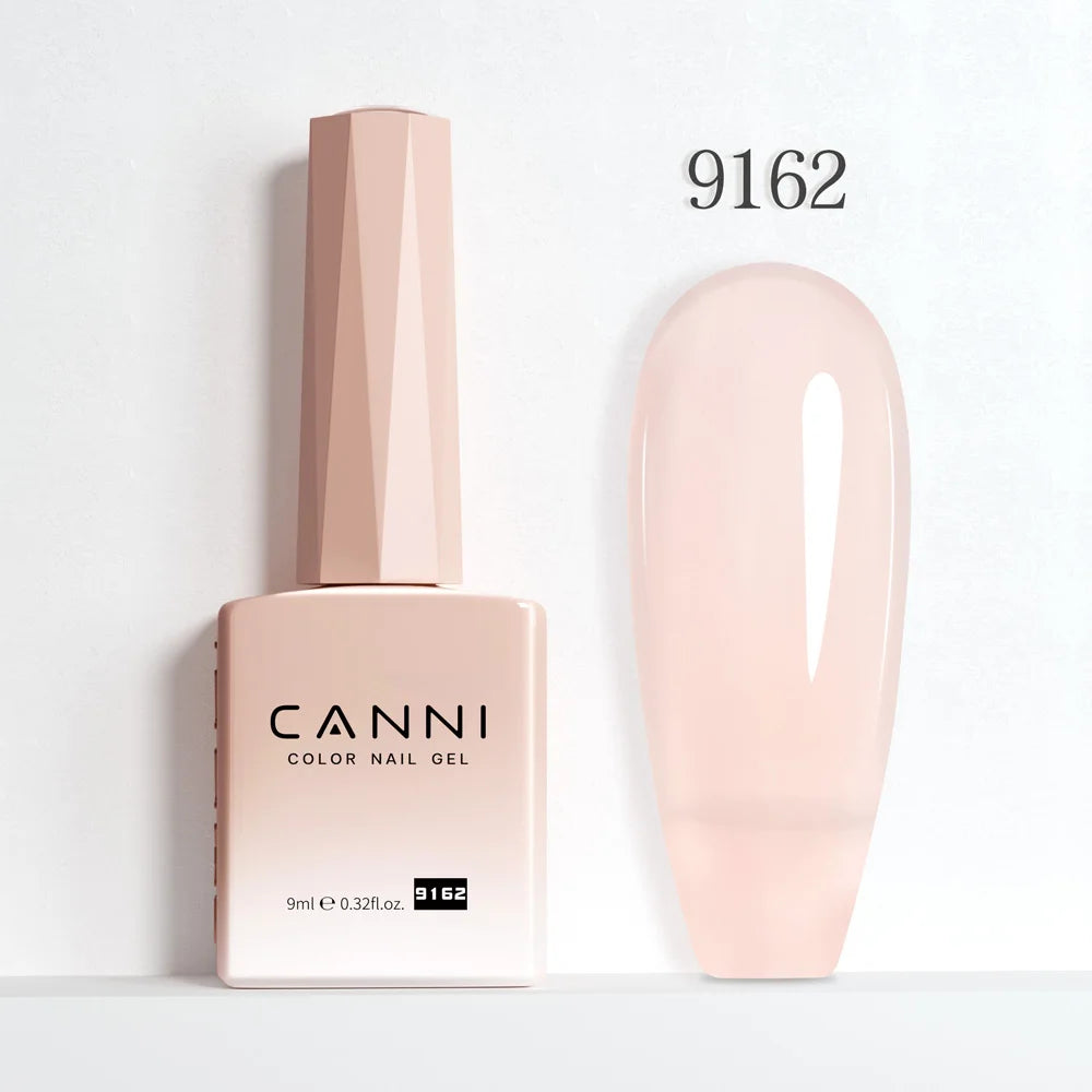 Canni Nail Gel Polish Jelly Nude Color HEMA FREE 9ml Transparent Semi Permanent Natural Nude Collection French Nail Gel Lacquer