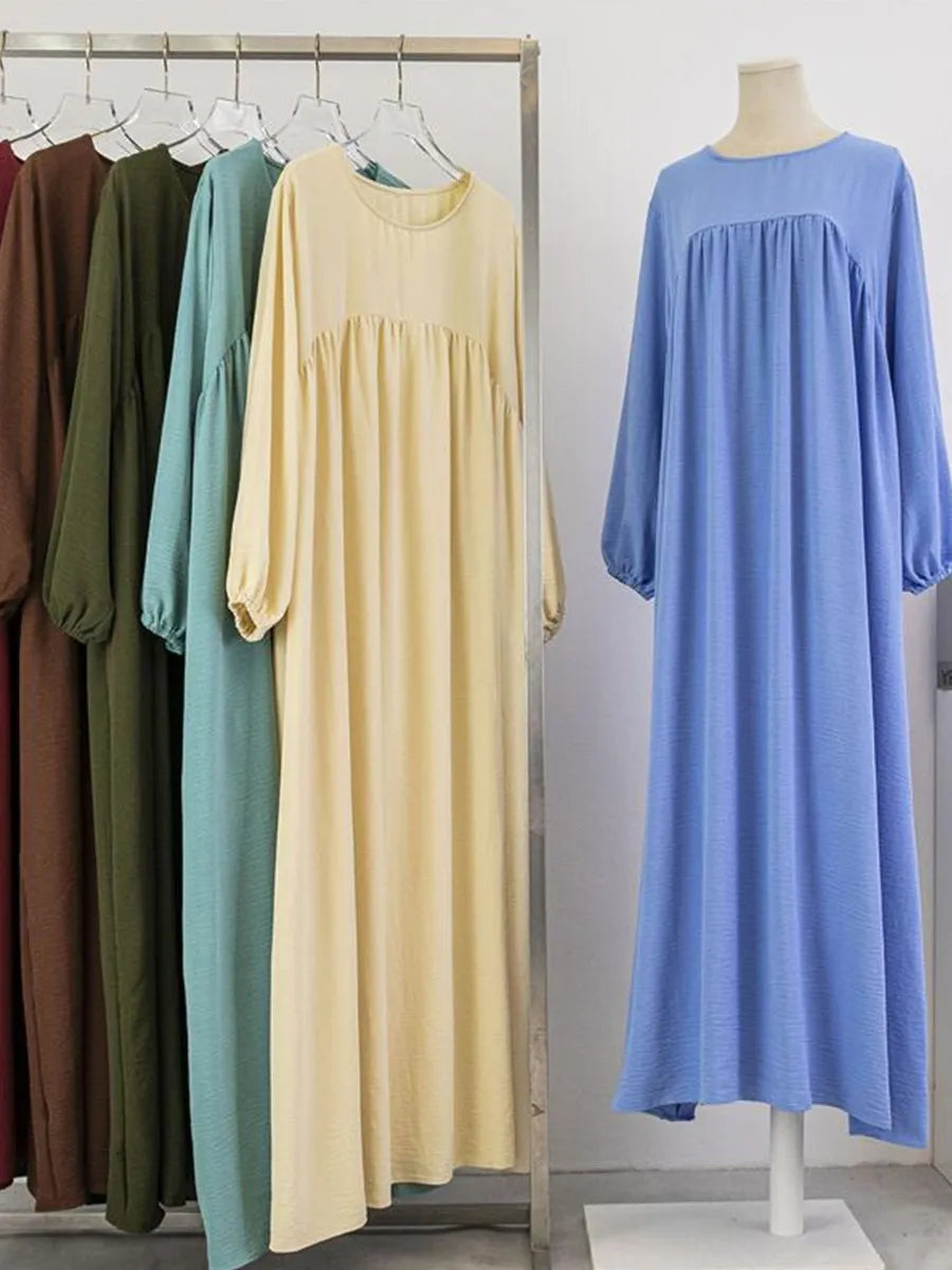 Muslim Women Dubai Abaya Luxury Kebaya Solid Color Long Dress Modest Ramadan Robe Kaftan Femme Musulmane African Islam Clothing
