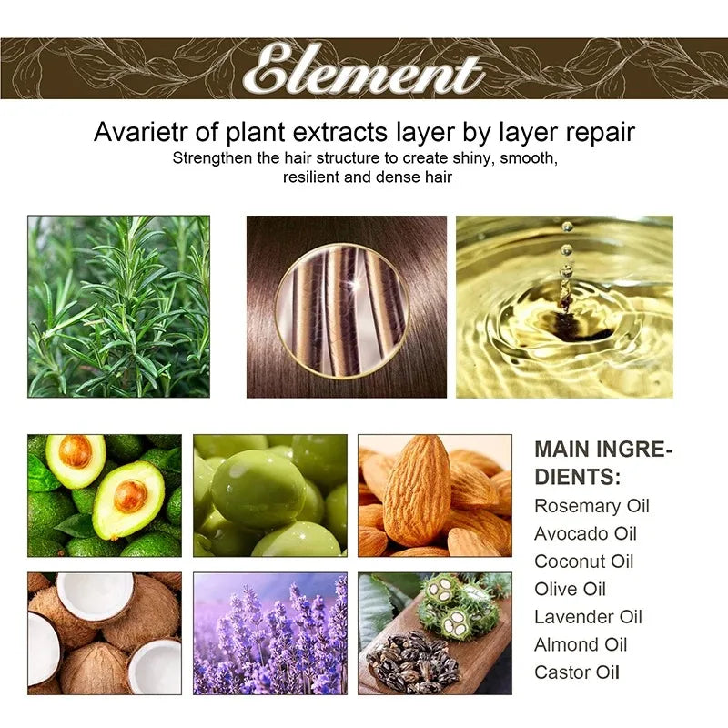 Organic Rosemary & Lavender Dense Hair Growth & Scalp Treatment Oil