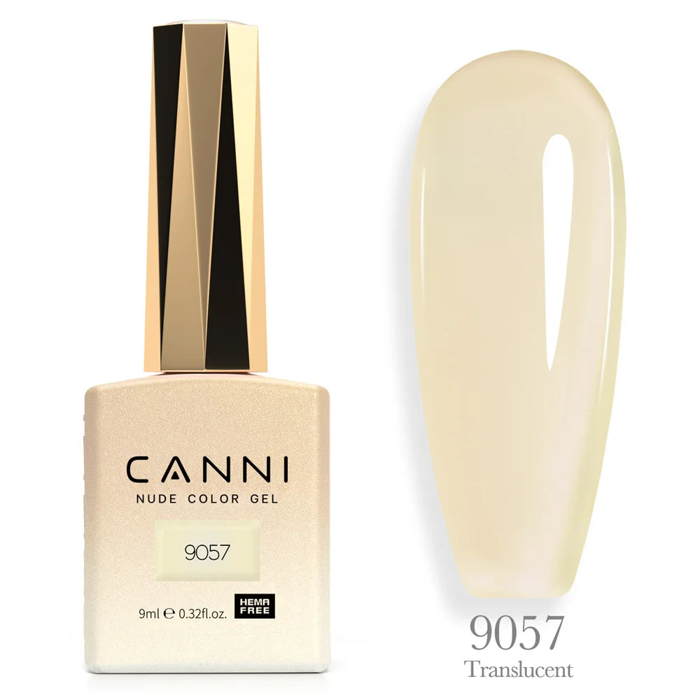 Canni Nail Gel Polish Jelly Nude Color HEMA FREE 9ml Transparent Semi Permanent Natural Nude Collection French Nail Gel Lacquer
