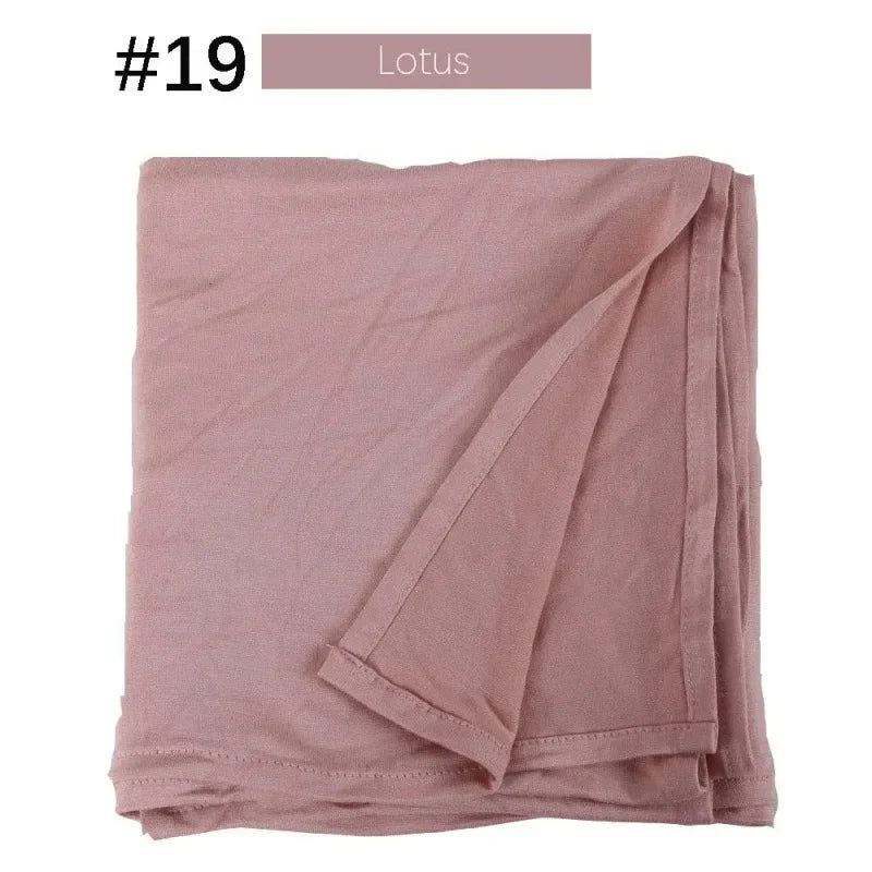 58 Color Muslim Woman Model Hijabs Sweat Long Scarf Malay Mercerized Cotton Turban Warm Shawl Women Turban for Ladies 170*60cm