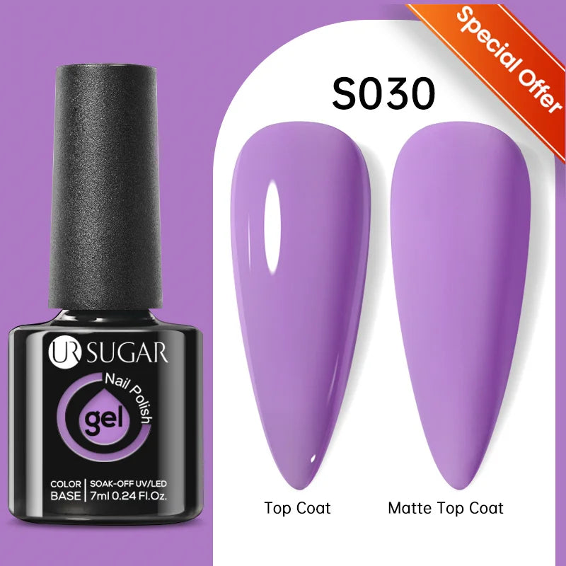 UR SUGAR 7ml Black Red Wine Glitter Gel Nail Polish Shinning Sequin Semi-permanent Varnish UV LED Gel Nail Art Manicure