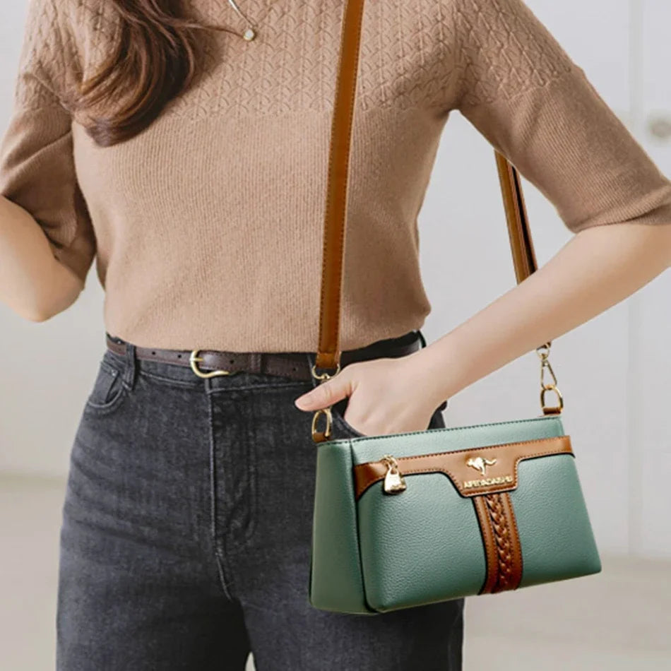 New High Quality Leather Shoulder Messenger Sac Fashion Brand Croosbody Bags Women Bags Luxury Designer Purses Shoulder Bags Sac