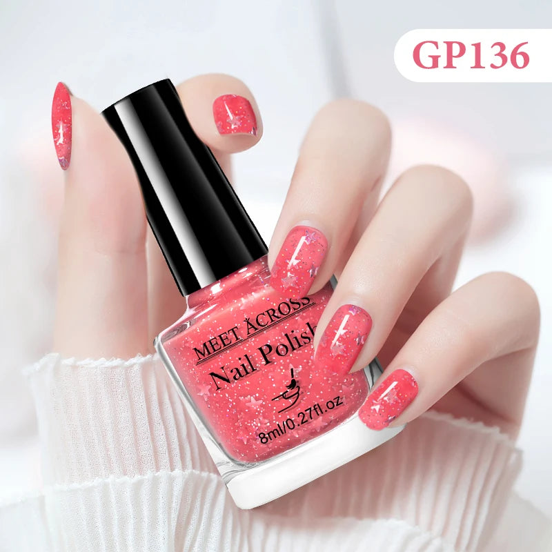 MEET ACROSS 8ml Peel-Off Water-Based Nail Polish