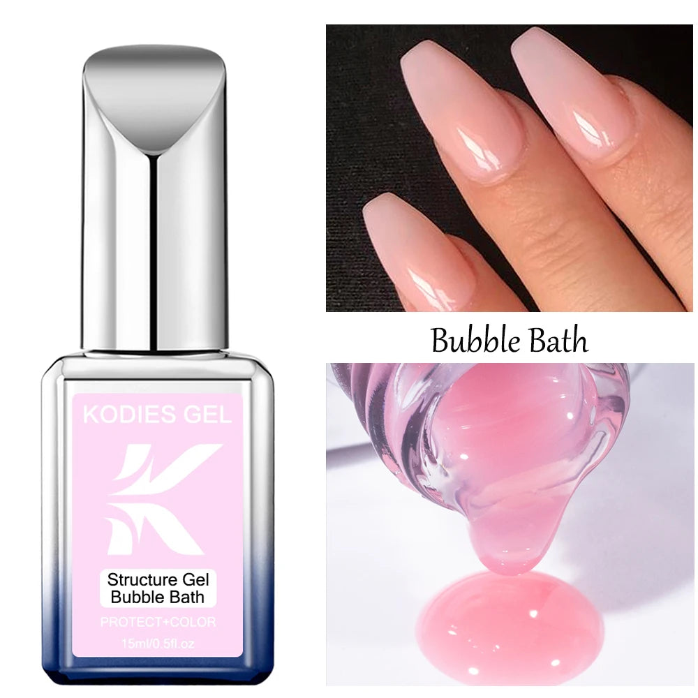 KODIES GEL Nude Pink Rubber Base Gel Nail Polish 15ML Structure Semi Permanent UV Base Camouflage Gel Varnish Manicure Nails Art