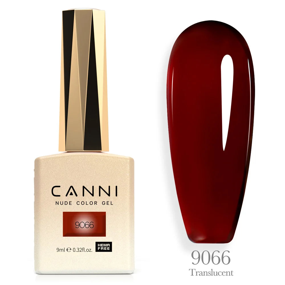 Canni Nail Gel Polish Jelly Nude Color HEMA FREE 9ml Transparent Semi Permanent Natural Nude Collection French Nail Gel Lacquer