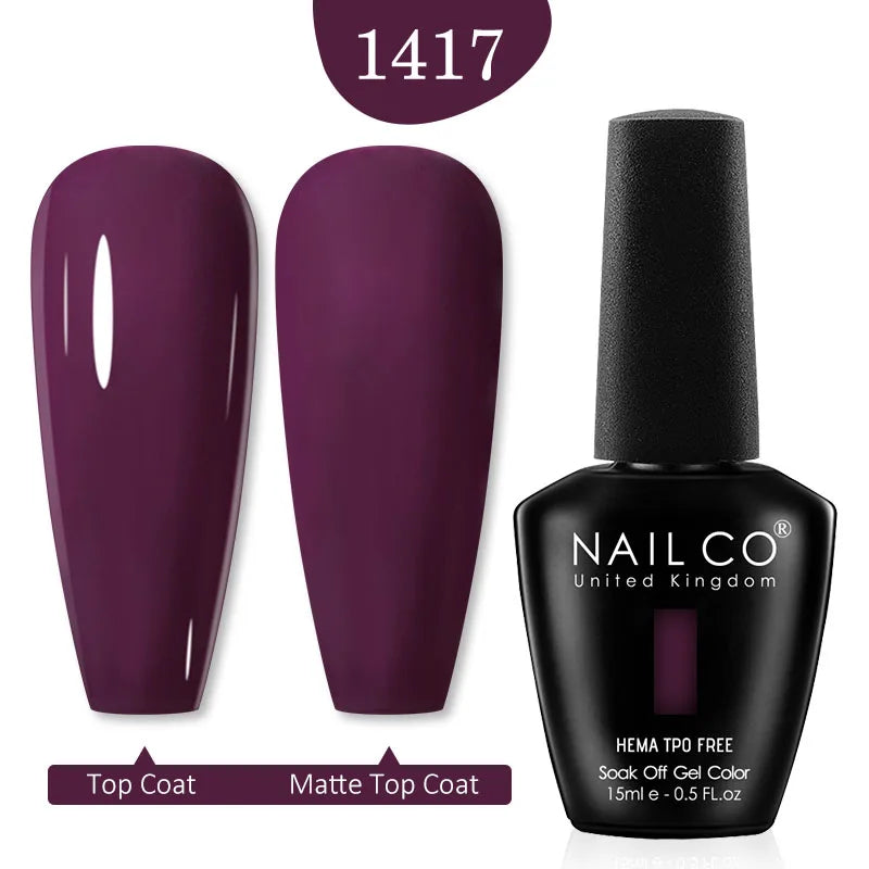 NAILCO Red Colors Series 15ML Nail Gel Polish Nail Supplies Semi Permanent For Nail Art Manicure Soak Off LED UV Hybrid Varnish