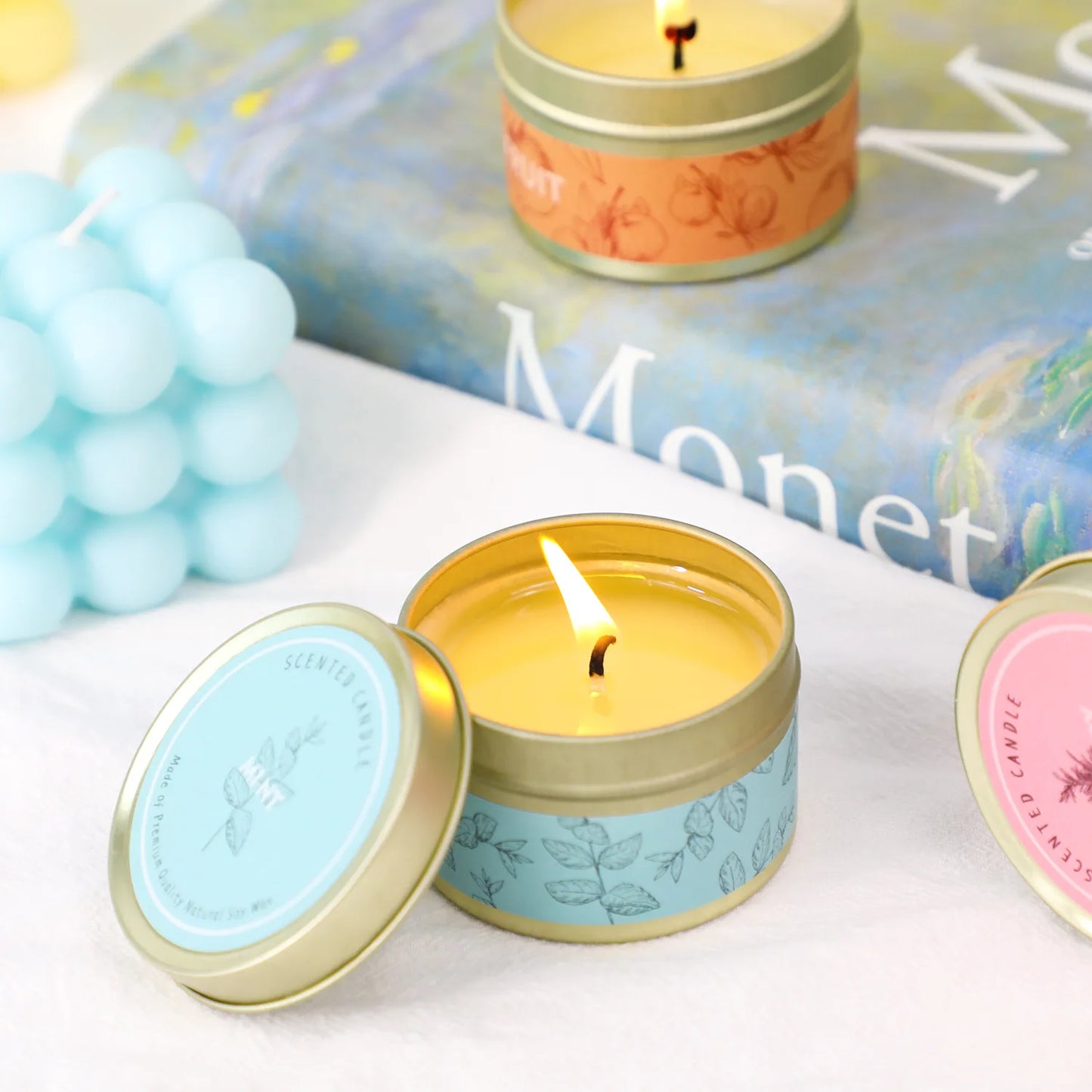 Travel Tin Natural Soy Wax Aromatherapy Scented Candle