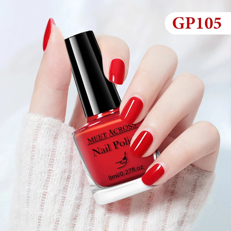 MEET ACROSS 8ml Peel-Off Water-Based Nail Polish