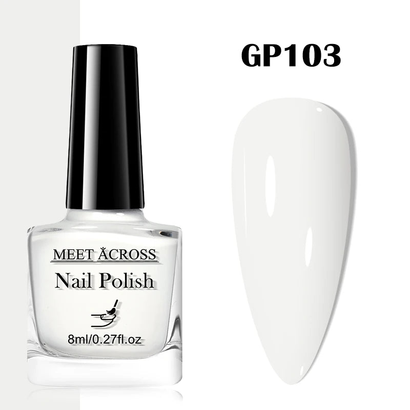 MEET ACROSS 8ml Wine Red Color Water-Based Peel Off Nail Polish Glass Bottle Christmas Nail Art Polish DIY Design No Need Lamp