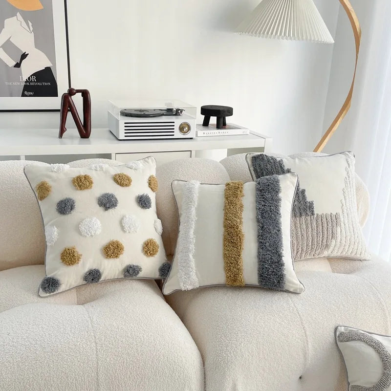 Cotton Linen Bohemian Pillowcases Sofa Living Room Home And Decoration Pillow Cover Bedside Backrest Tassel Cushion Cover