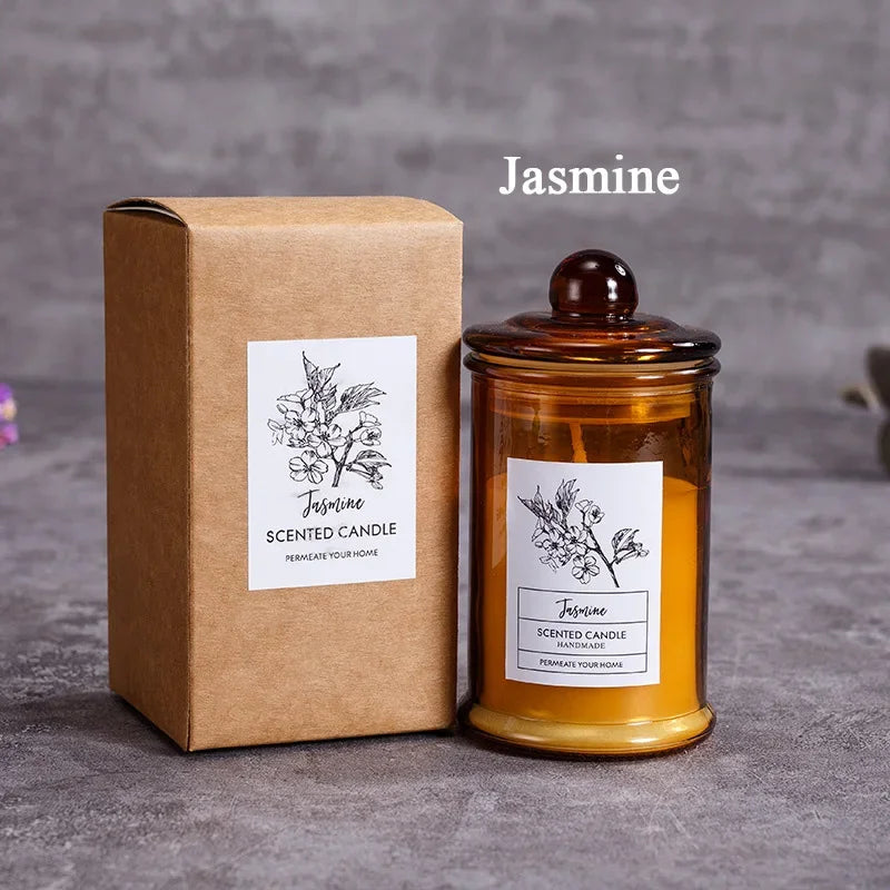 Vintage Glass Jar Soy Wax Scented Aromatherapy Candle