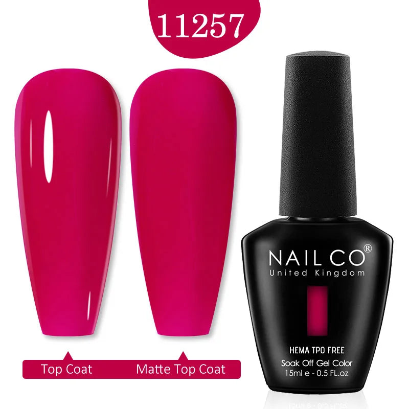 NAILCO Red Colors Series 15ML Nail Gel Polish Nail Supplies Semi Permanent For Nail Art Manicure Soak Off LED UV Hybrid Varnish