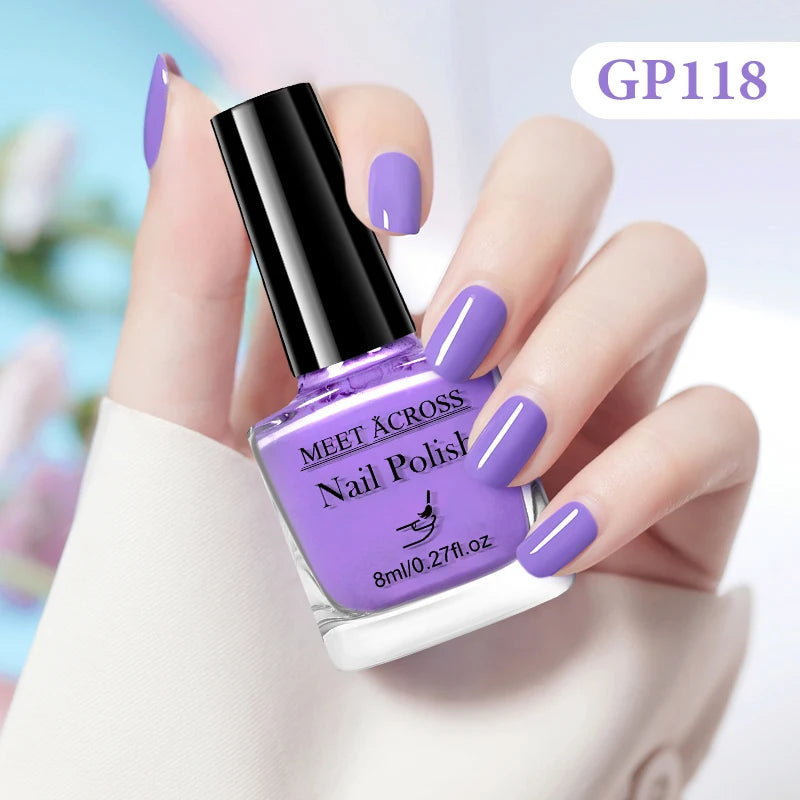 MEET ACROSS 8ml Peel-Off Water-Based Nail Polish