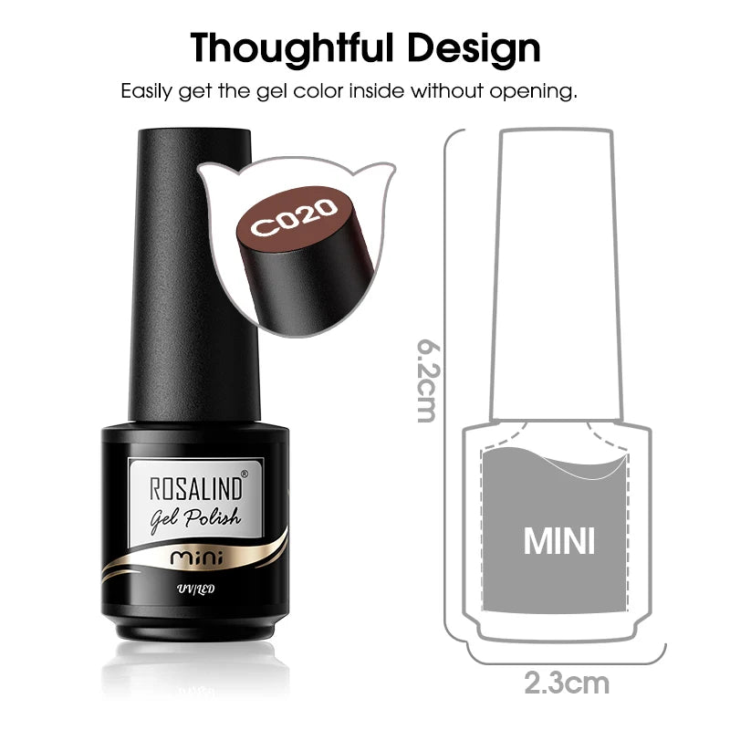 ROSALIND Nail Gel Polish Semipermanent UV Led Esmalte For Nail Art Varnish Hybrid Top Coat Regular Polish Gel Nail Accessories