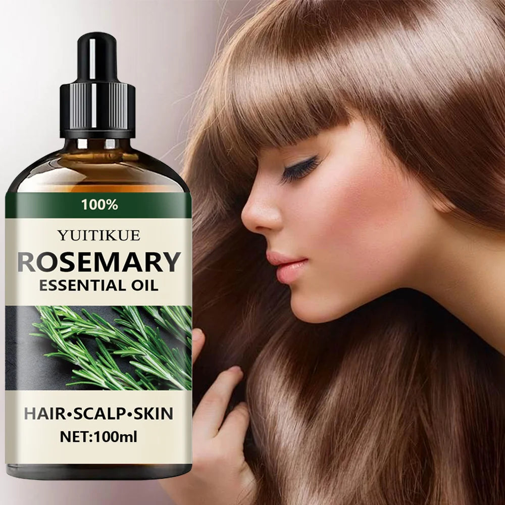 100% Pure Organic Rosemary Essential Oil for Hair, Scalp & Skin