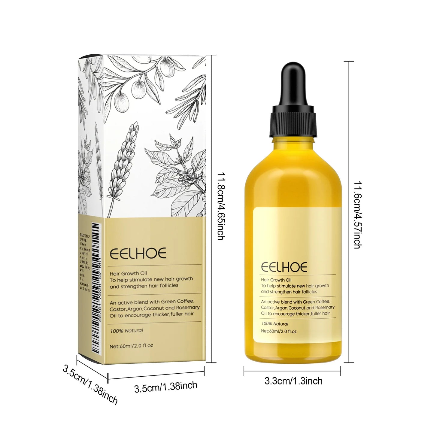 Organic Rosemary & Lavender Dense Hair Growth & Scalp Treatment Oil