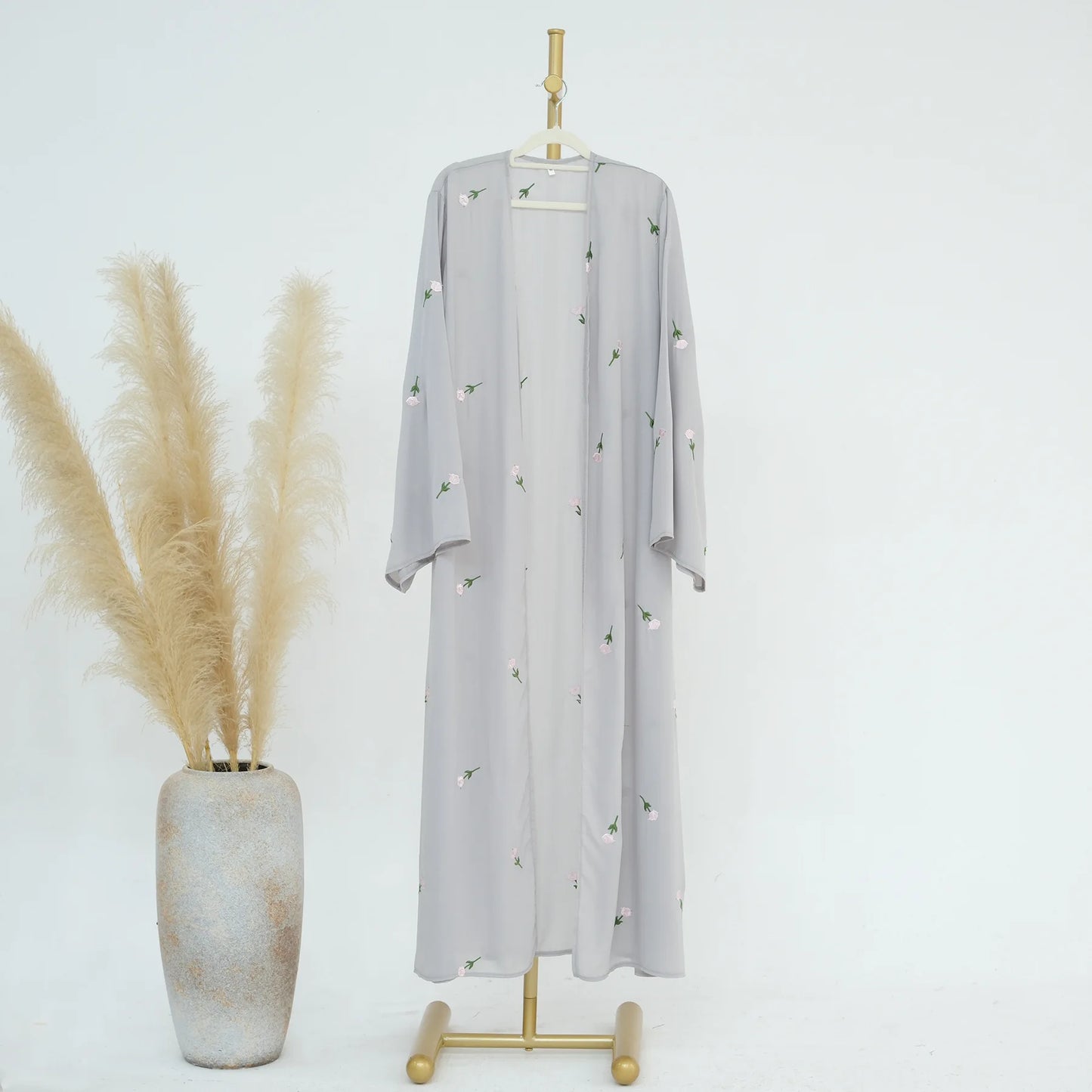 Turkish Islamic Clothing Muslim Open Abaya Women beading Floral Maxi Dresses Dubai Arab Lace-up Long Robe Islam Ramadan Kaftan
