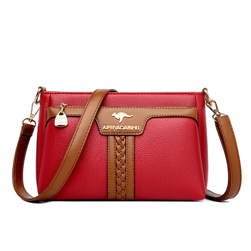 New High Quality Leather Shoulder Messenger Sac Fashion Brand Croosbody Bags Women Bags Luxury Designer Purses Shoulder Bags Sac