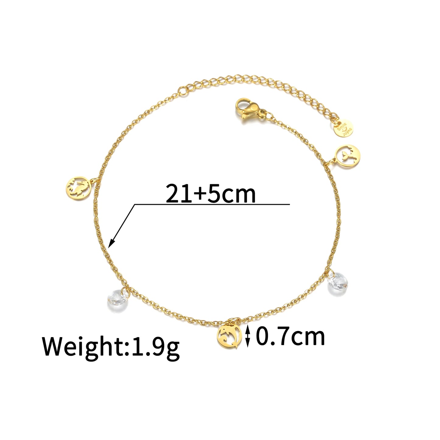 UZone Fashion Bead Pendant Ankle Chain Bracelet On Leg Foot Stainless Steel Adjustable Charm Feet Chain for Women Jelwery Gift