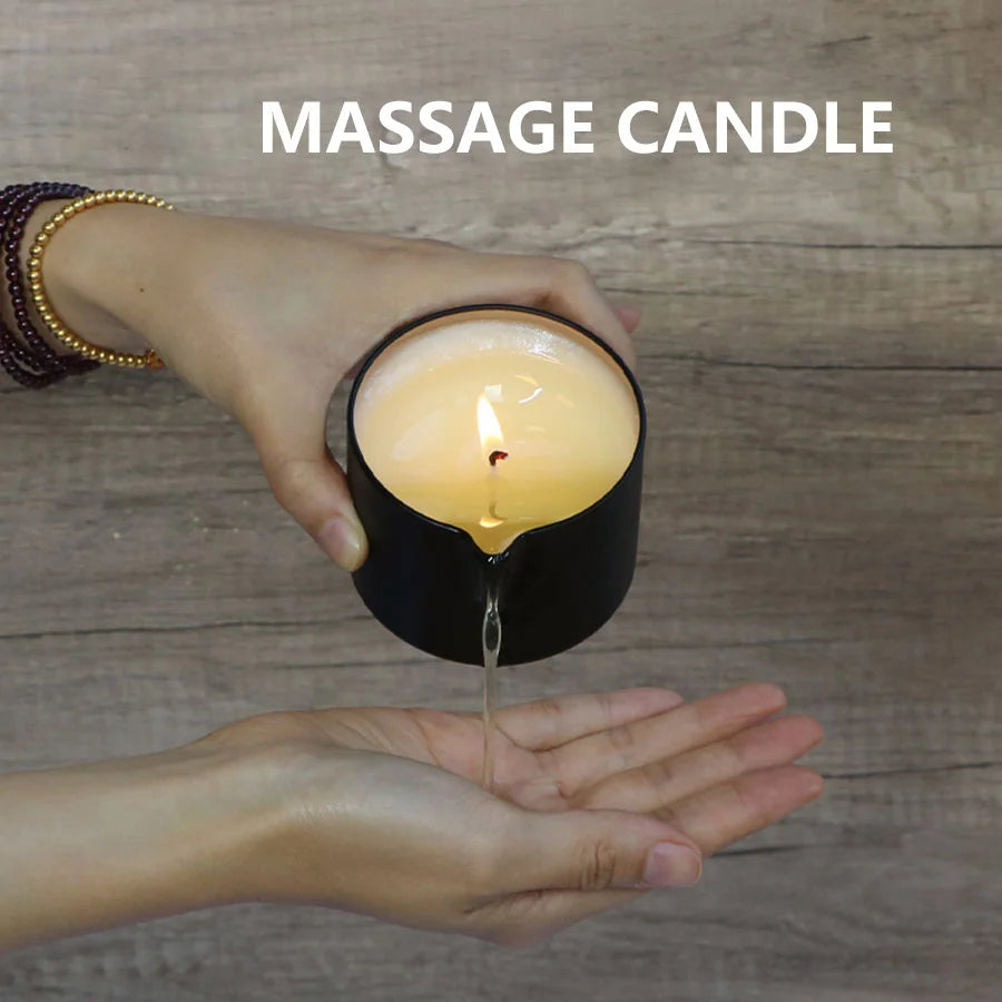Amber Vanilla Soy Wax Aromatherapy & Massage Candle