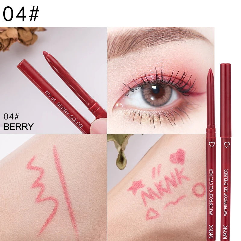Waterproof Eyeliner Pen White Black Brown Long Lasting Quick-drying Pencil Not Blooming Liquid Eyeliner Gel Eyes Makeup Cosmetic