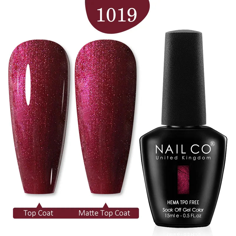 NAILCO Red Colors Series 15ML Nail Gel Polish Nail Supplies Semi Permanent For Nail Art Manicure Soak Off LED UV Hybrid Varnish