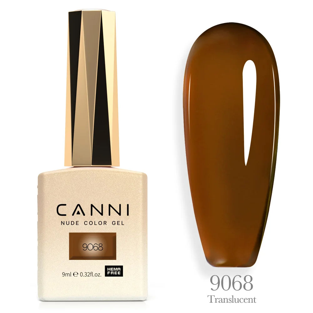 Canni Nail Gel Polish Jelly Nude Color HEMA FREE 9ml Transparent Semi Permanent Natural Nude Collection French Nail Gel Lacquer