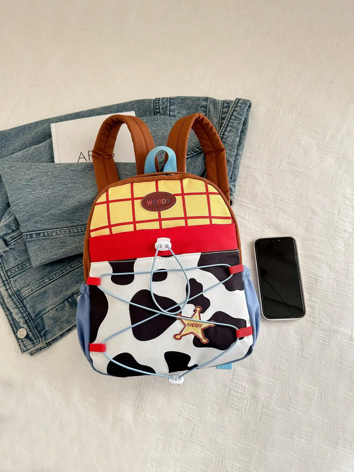 Fashionable Casual Women's Cow Print Nylon Backpack