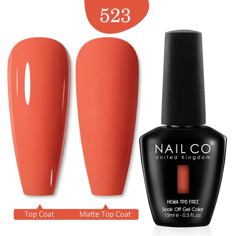 NAILCO Red Colors Series 15ML Nail Gel Polish Nail Supplies Semi Permanent For Nail Art Manicure Soak Off LED UV Hybrid Varnish