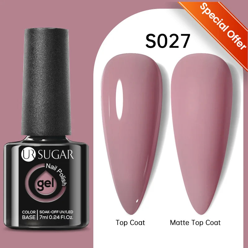 UR SUGAR 7ml Black Red Wine Glitter Gel Nail Polish Shinning Sequin Semi-permanent Varnish UV LED Gel Nail Art Manicure