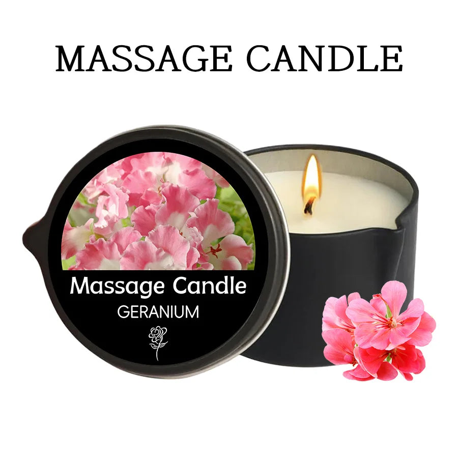 Amber Vanilla Soy Wax Aromatherapy & Massage Candle
