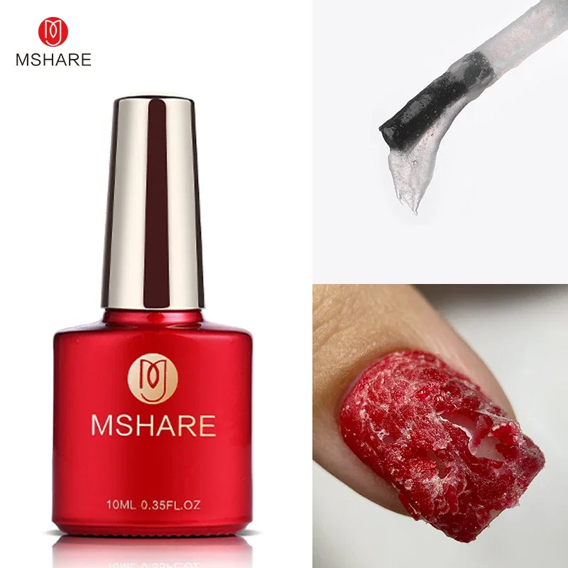 MSHARE Milk Milky White Base Gel Polish Camouflage Color Rubber Base Nail base coat 10ml