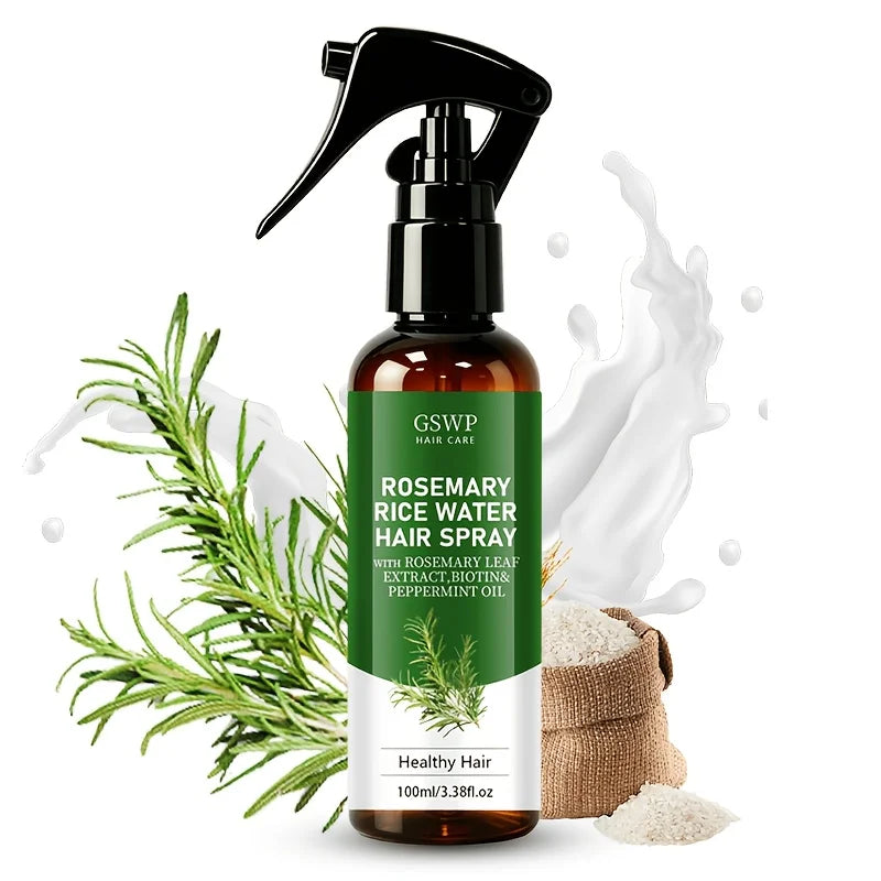 GSWP Upgraded Rosemary Rice Water Hair Care Spray. Smooths, Tames Frizz and Strengthens Hair. 100ml/200ml