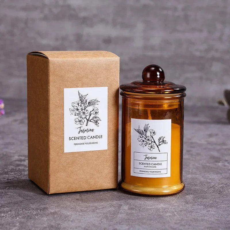 Vintage Glass Jar Soy Wax Scented Aromatherapy Candle