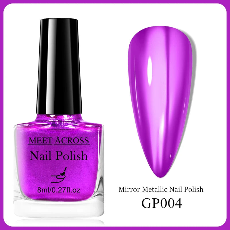 MEET ACROSS 8ml Wine Red Color Water-Based Peel Off Nail Polish Glass Bottle Christmas Nail Art Polish DIY Design No Need Lamp
