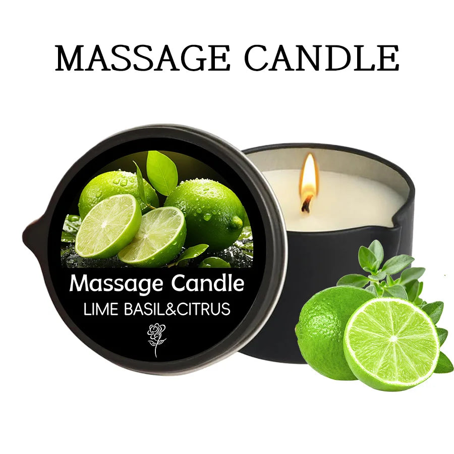 Amber Vanilla Soy Wax Aromatherapy & Massage Candle