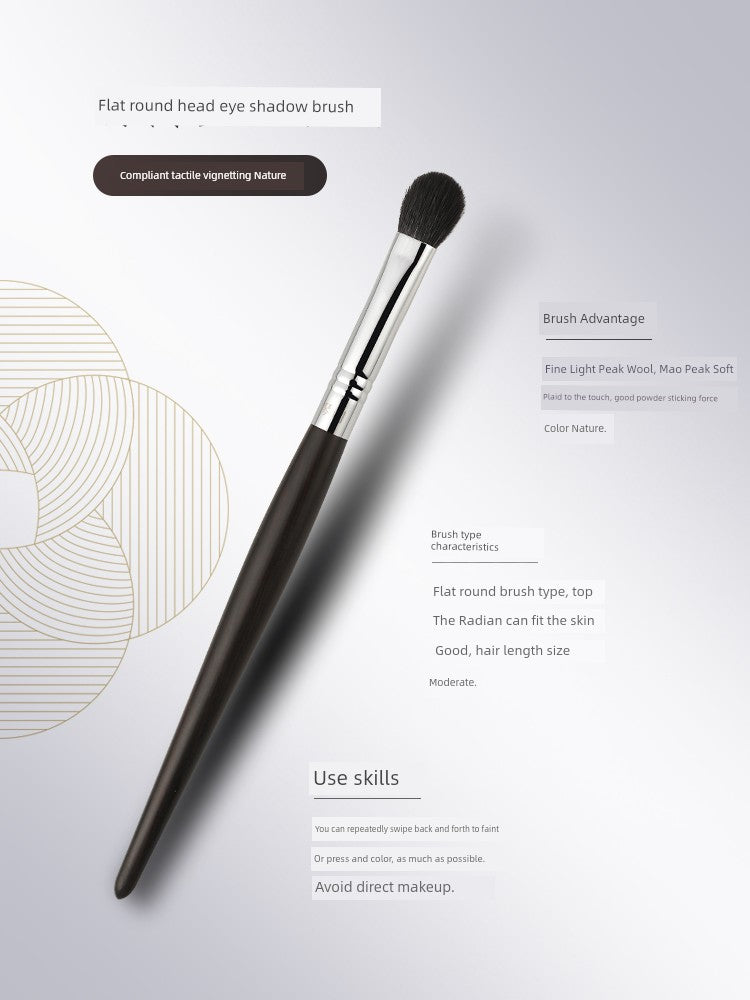 Piano Makeup Brush G Series G134 Flat round Head Color Brush Coloring Brush Eye Shadow Brush Animal Hair One Pack