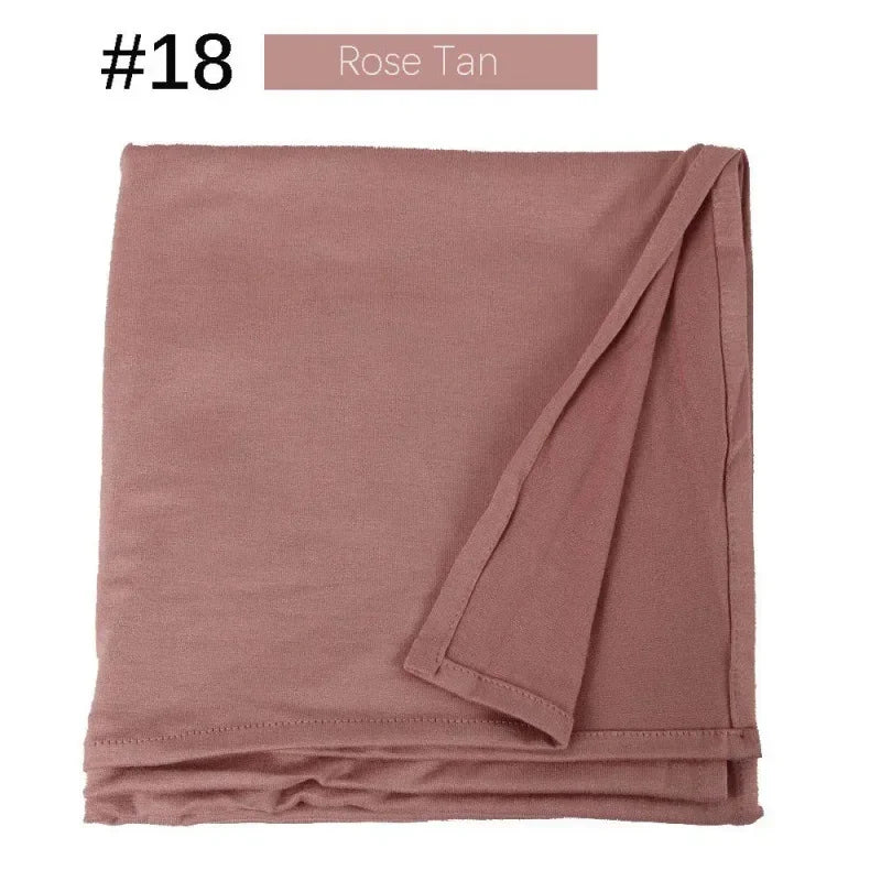 58 Color Muslim Woman Model Hijabs Sweat Long Scarf Malay Mercerized Cotton Turban Warm Shawl Women Turban for Ladies 170*60cm