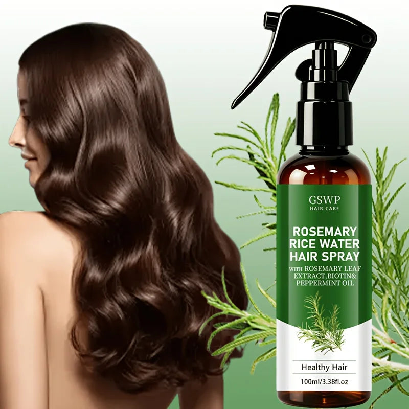 GSWP Upgraded Rosemary Rice Water Hair Care Spray. Smooths, Tames Frizz and Strengthens Hair. 100ml/200ml